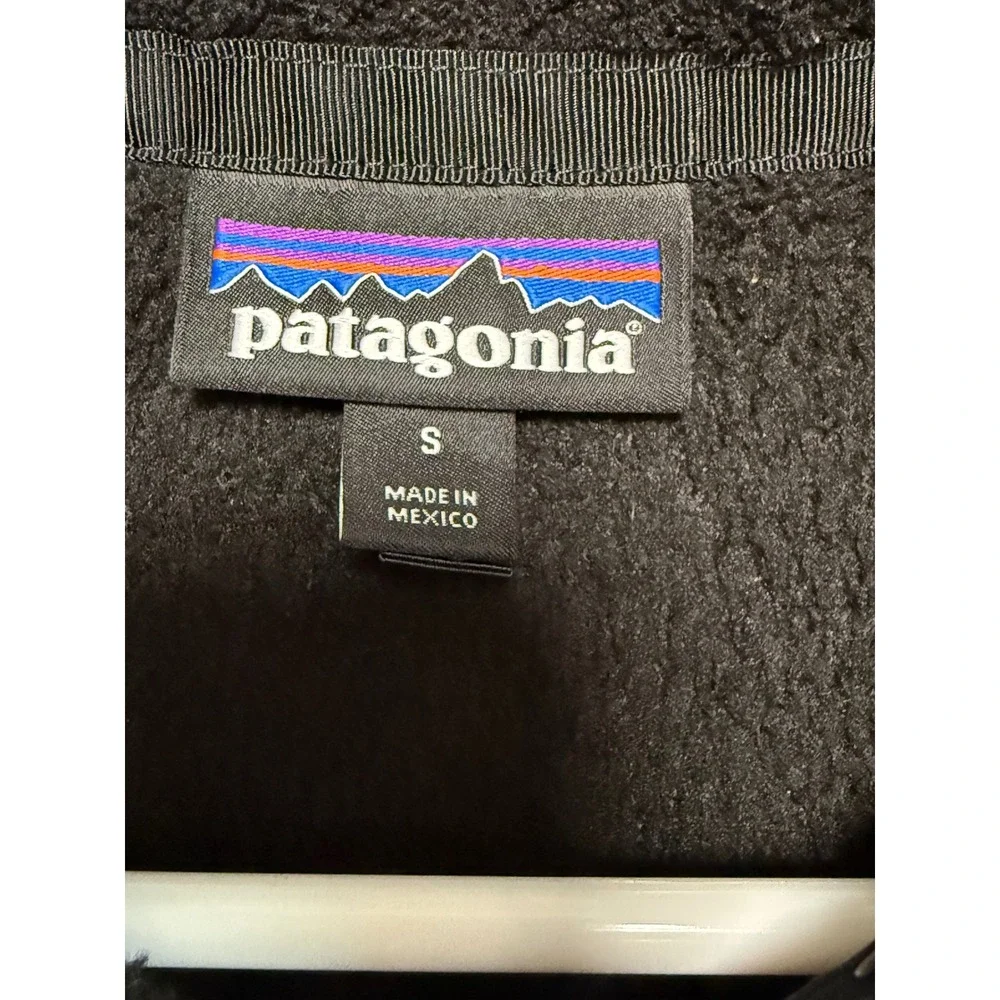 Patagonia Re-Tool Snap-T Fleece Pullover Black Kids Small STY25442FA15